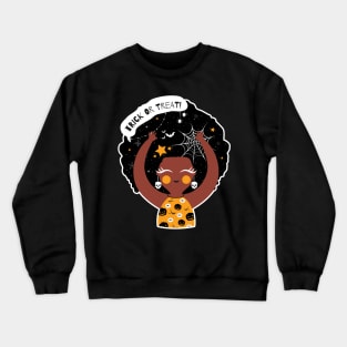 Halloween little black girl Crewneck Sweatshirt